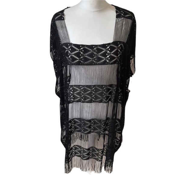 hello Bikini Other - Vintage Black crotchet beach wear size 10 Hello Bikini cover up